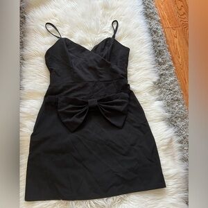 Black Mini Dress with Bow Detail